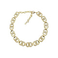 Chanel Rhinestone 2021 Interlocking Choker 18K Gold Necklace