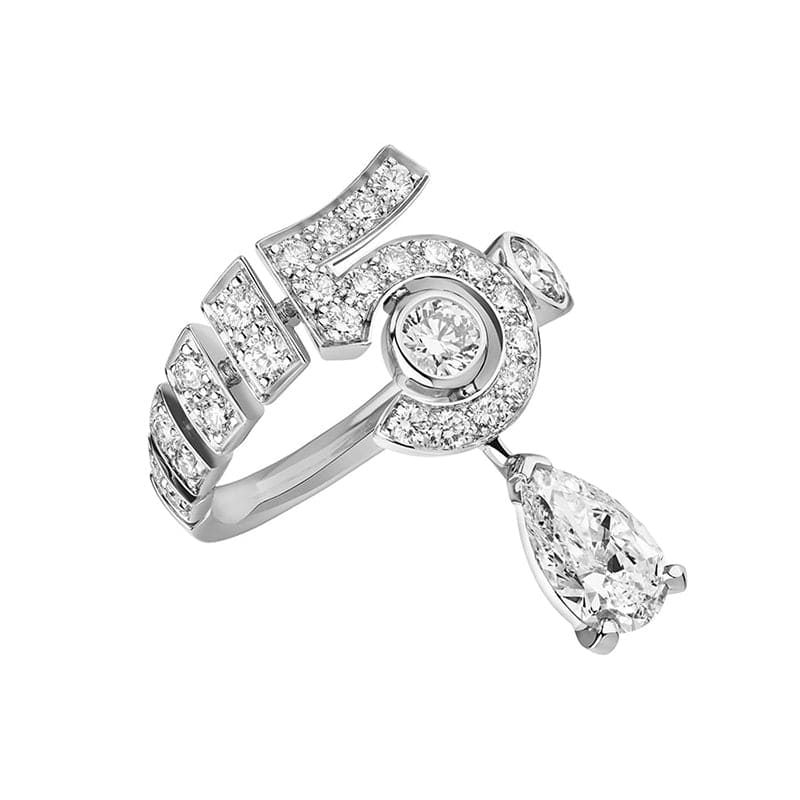 Chanel Diamond No.5 Drop 18K Gold Ring
