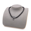 Dior Black Crystal Beads 18K Gold Necklace