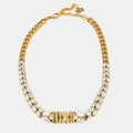 Dior Revolution Crystals Gold Tone Choker 18K Gold Necklace