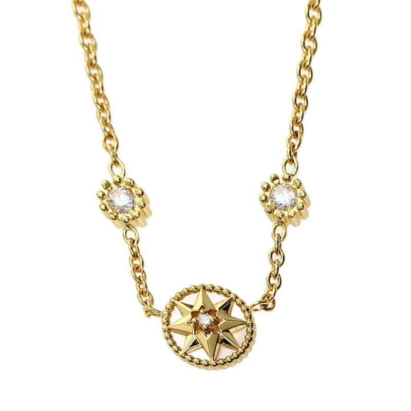 Dior Rose Des Vents Vintage 18K Gold Necklace