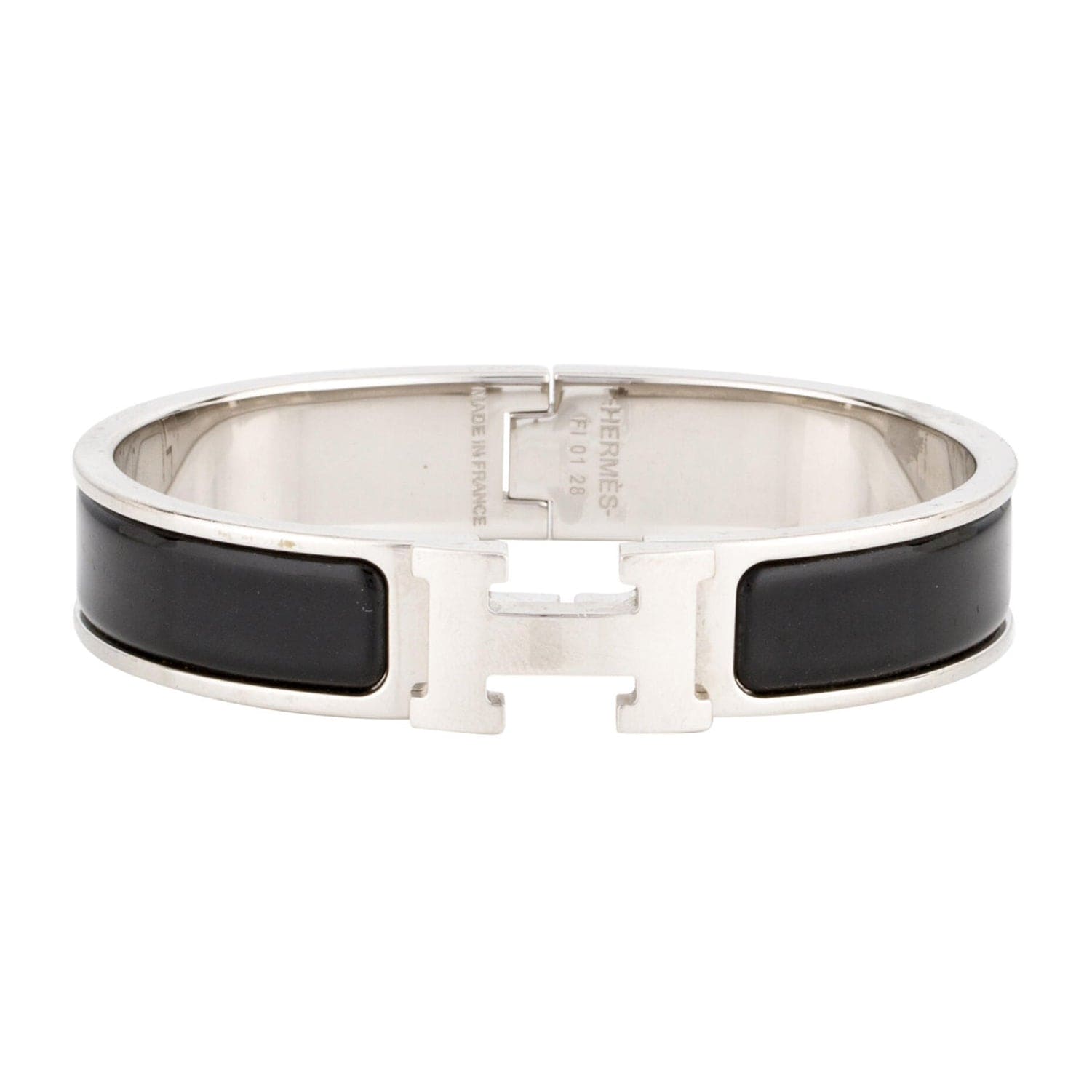 Hermes Clic Black 18K Gold Bracelet