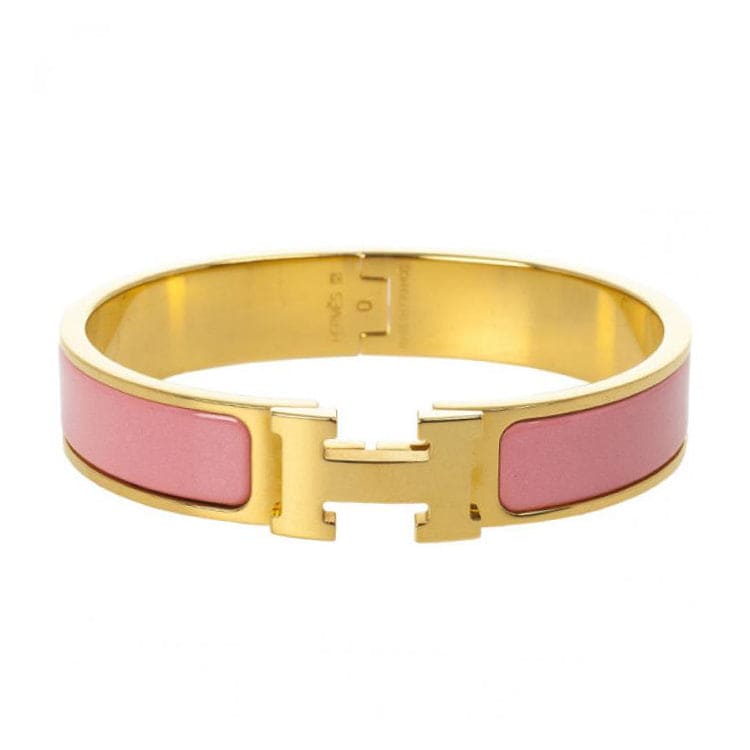 Hermes Clic Pink 18K Gold Bracelet