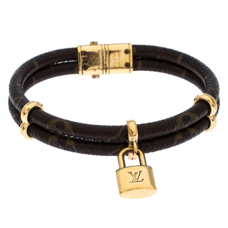 Louis Vuitton Keep It Twice Monogram 18K Gold Bracelet