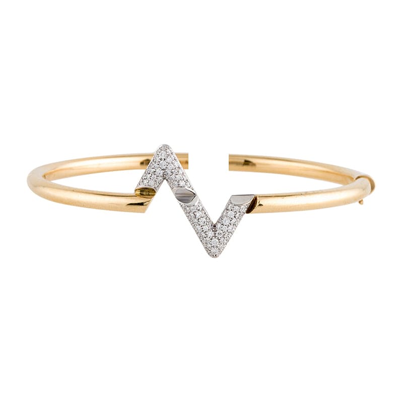 Louis Vuitton Volt Upside Down Diamond 18K Gold Bracelet