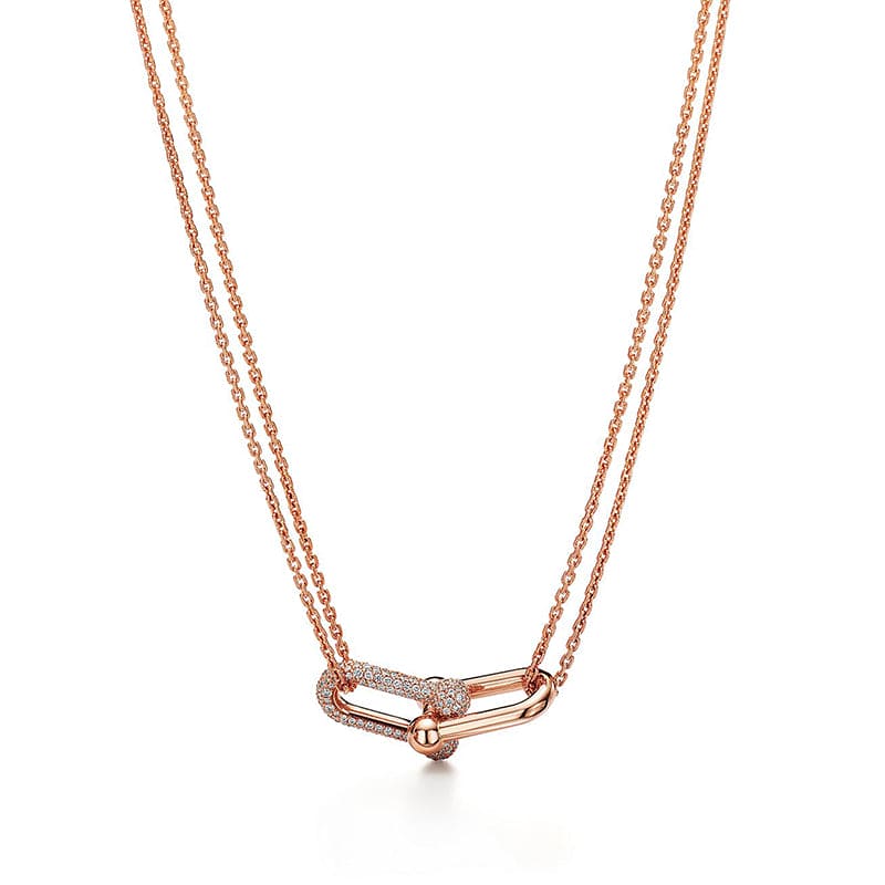 Tiffany HardWear Double Link 18K Gold Necklace