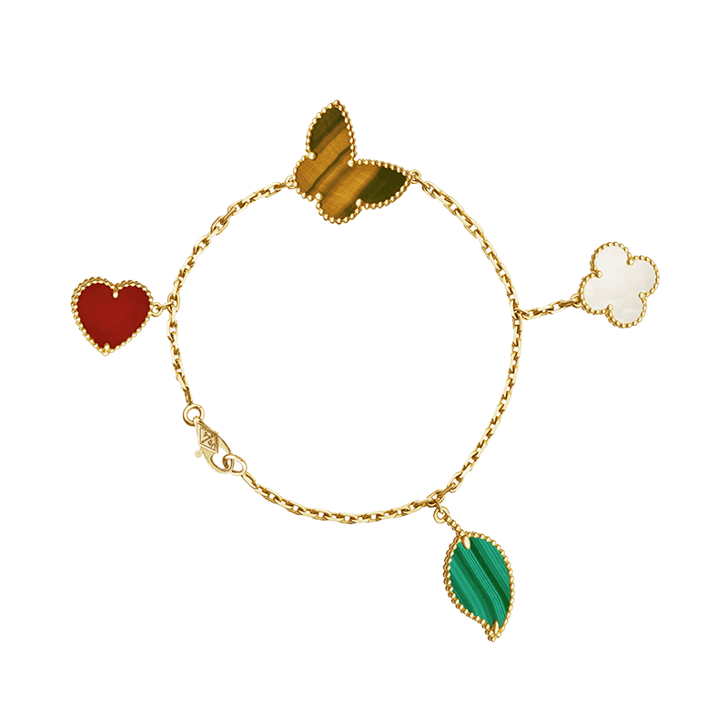 Lucky Alhambra Four Motifs Clover 18K Gold Bracelet