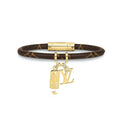 Louis Vuitton NBA Hang It Leather 18K Gold Bracelet