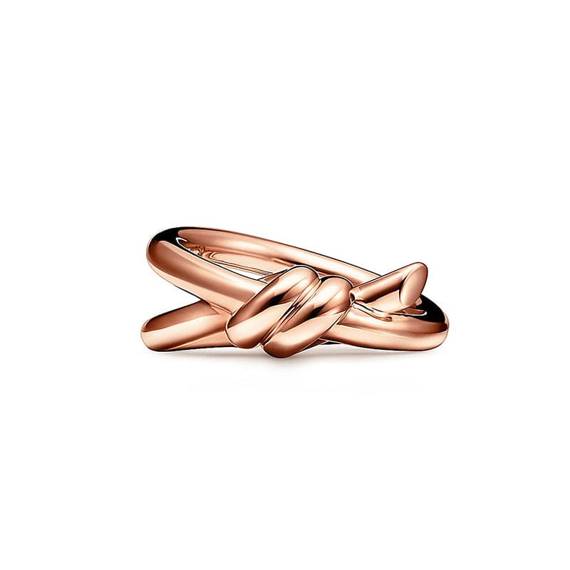 Tiffany Knot Double Row 18K Rose Gold Ring