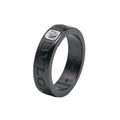 Bvlgari Black Ceramic Diamond 18K White Gold Ring