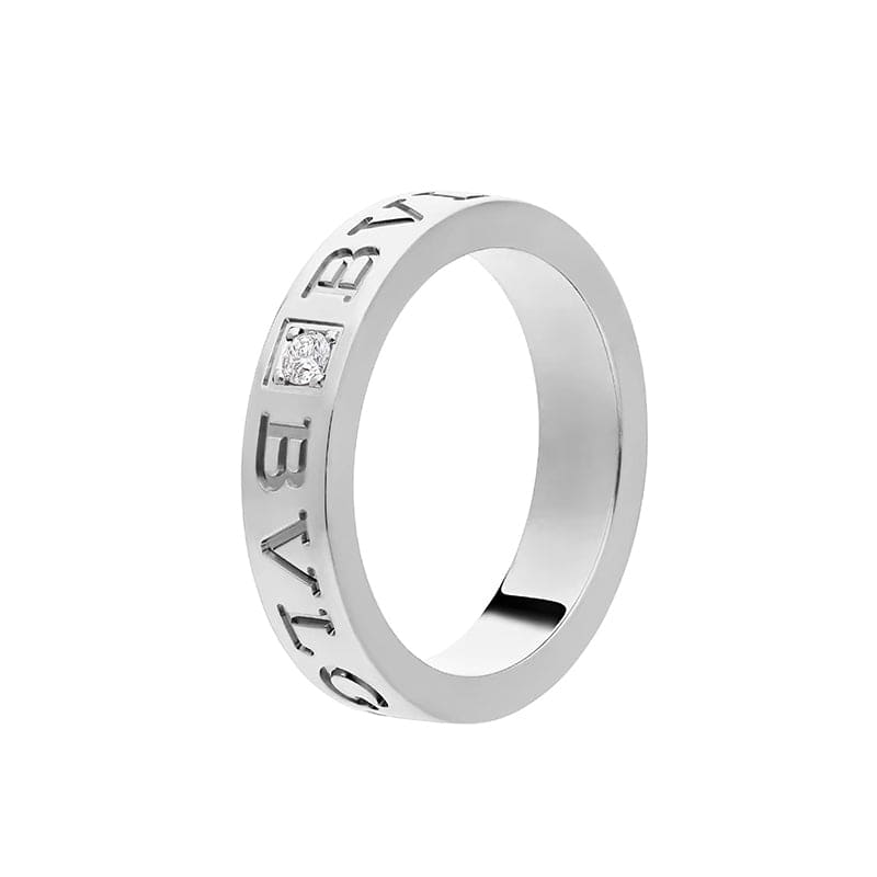 Bvlgari Diamond 18K White Gold Ring