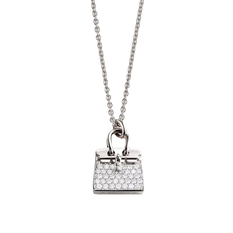 Hermes Amulettes Birkin Pendant 18K Gold Necklace