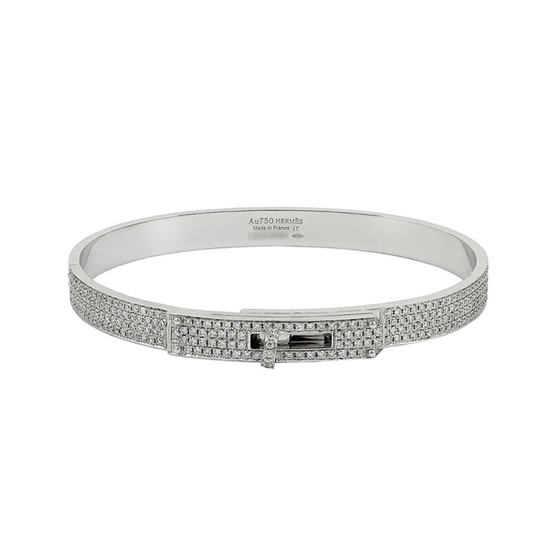 Hermes Kelly Diamonds 18K White Gold Bracelet