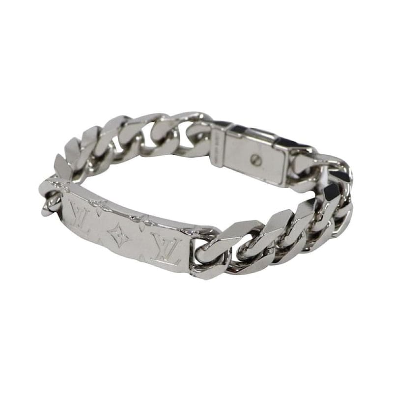 Louis Vuitton Monogram Logo Chain 18K Gold Bracelet