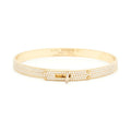 Hermes Kelly Diamonds 18K Yellow Gold Bracelet