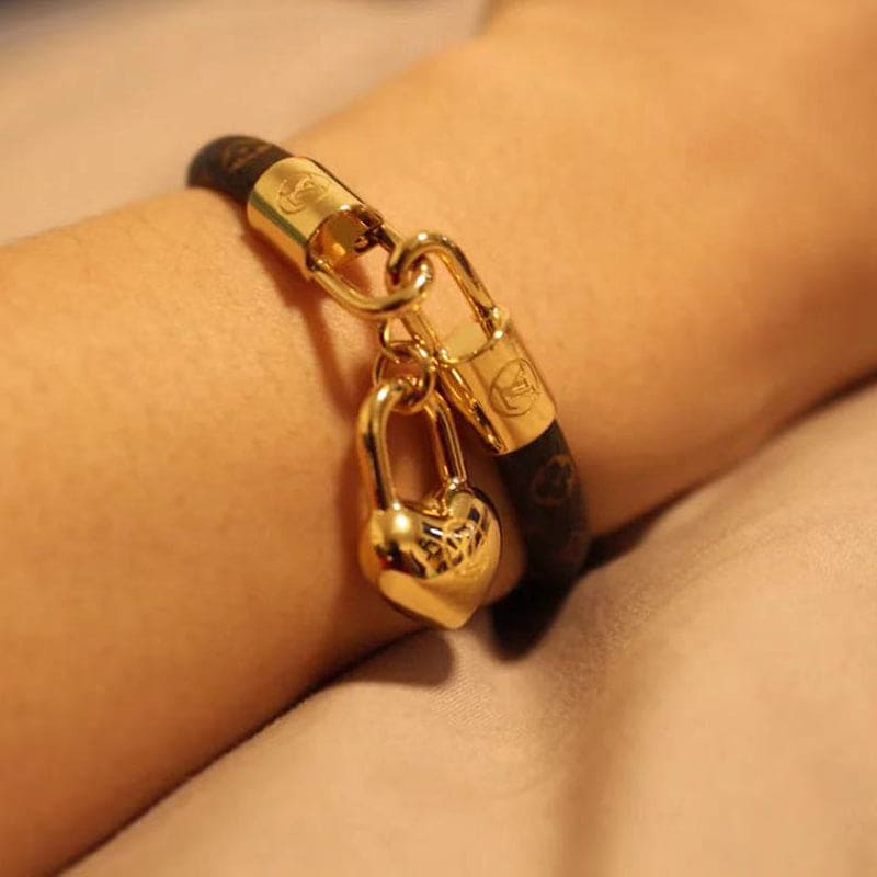 Louis Vuitton Crazy In Lock Charm 18K Gold Bracelet