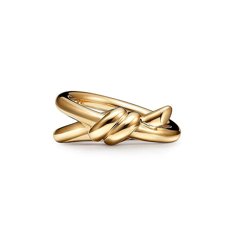 Knot Double Row 18K Yellow Gold Ring