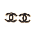 Chanel Black 18K Gold Earrings
