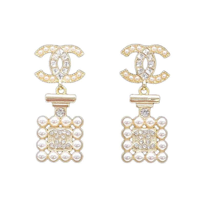Chanel Pearl Shape 18K Gold Earrings