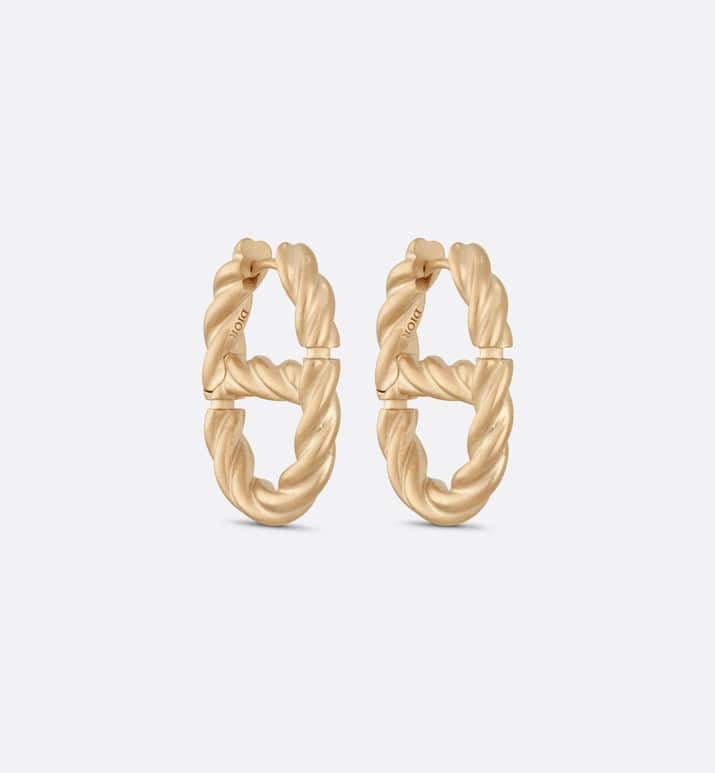 Dior Navy 18K Gold Earrings