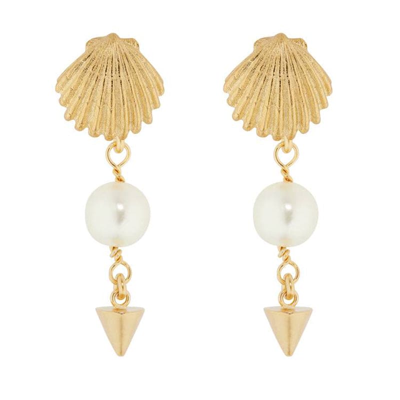 Dior Sea Garden 18K Gold Earrings