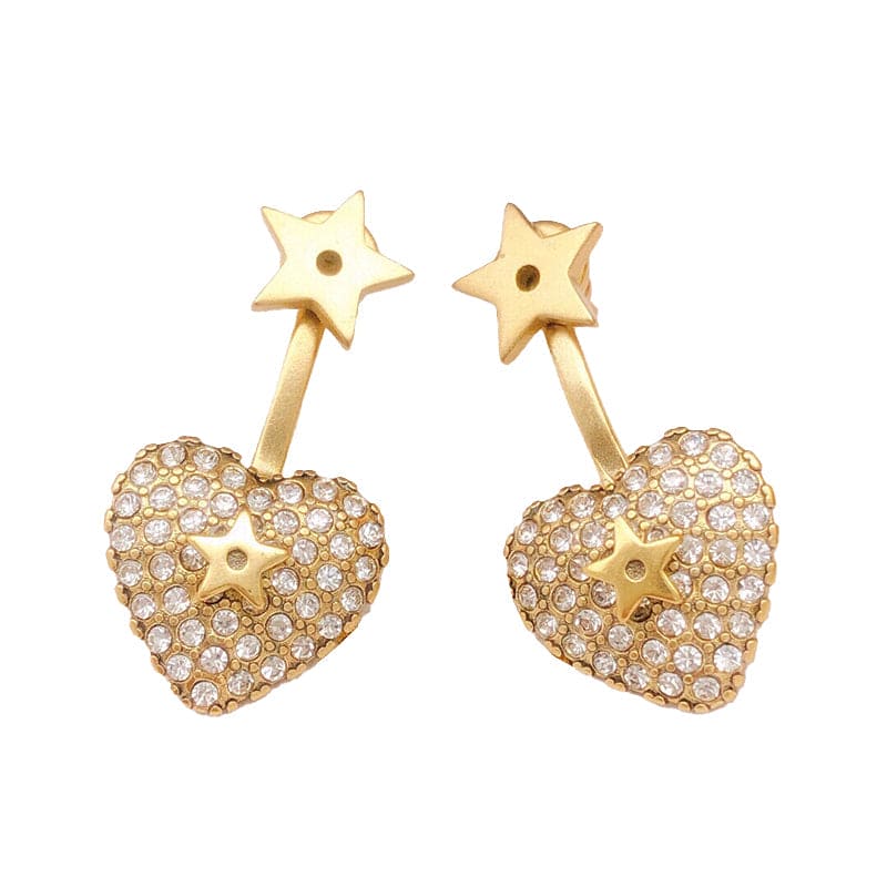 Dior Star & Heart 18K Gold Earrings