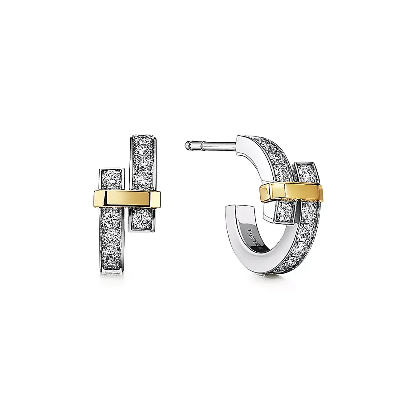 Tiffany Edge Hoop 18K Gold Earrings