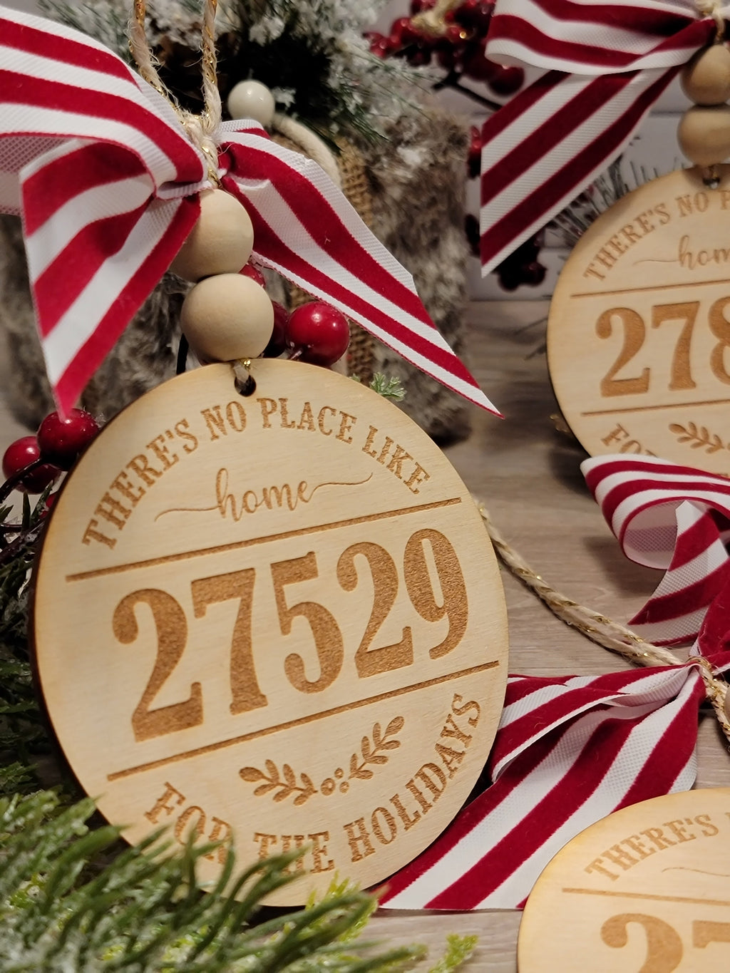 No Place Like Home Zipcode neighbor ornament