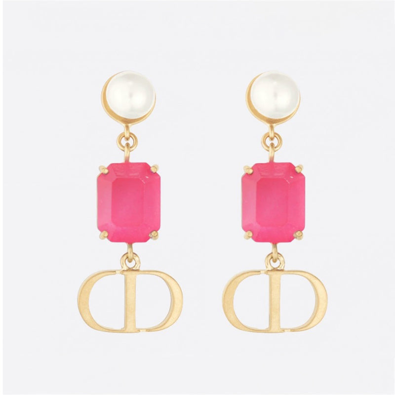Dior Petit Crystal 18K Gold Earrings