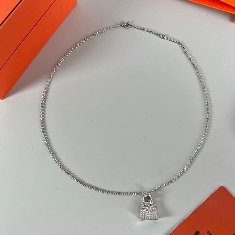 Hermes Amulettes Birkin Pendant 18K Gold Necklace
