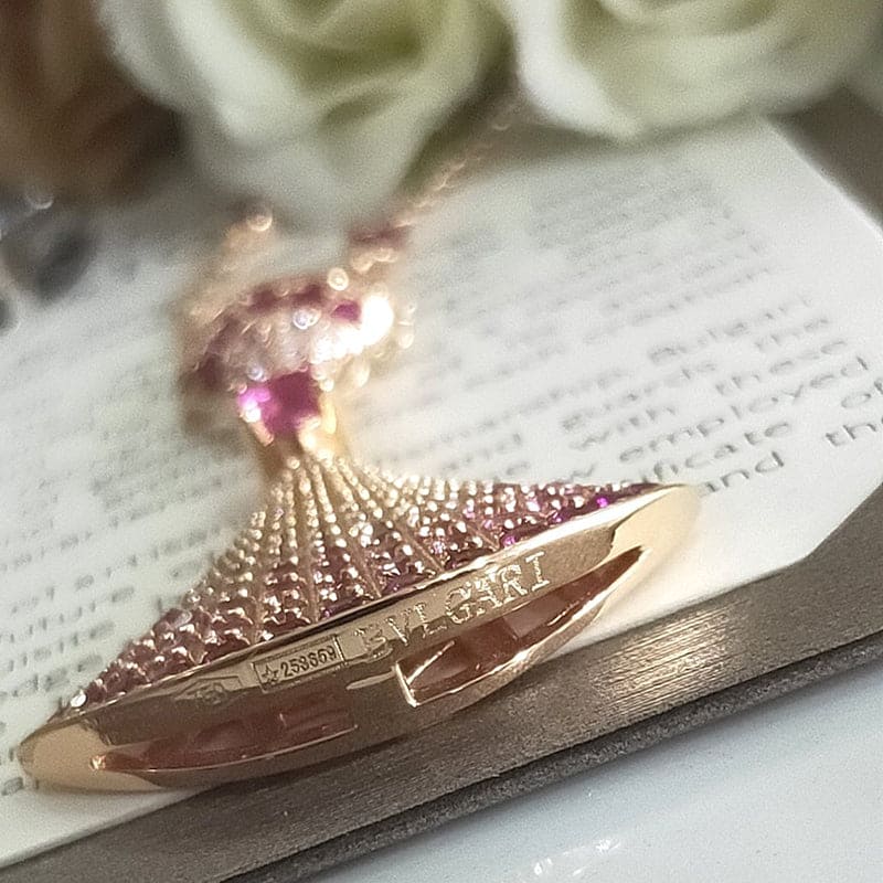 Bvlgari DIVAS' DREAM Pink Diamonds 18K Gold Necklace