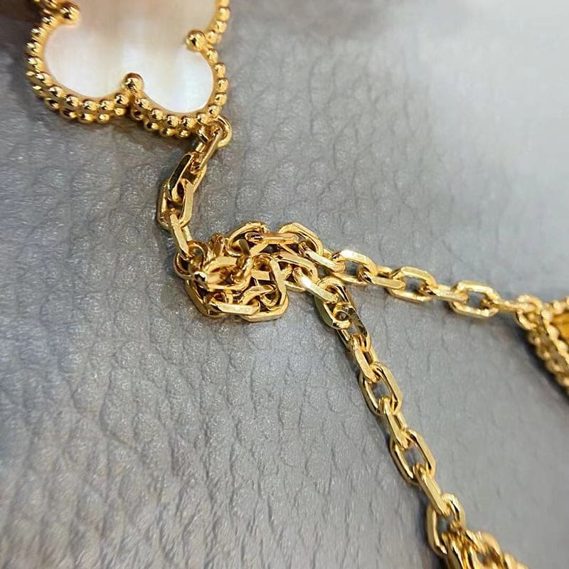 Lucky Alhambra Four Motifs Clover 18K Gold Bracelet