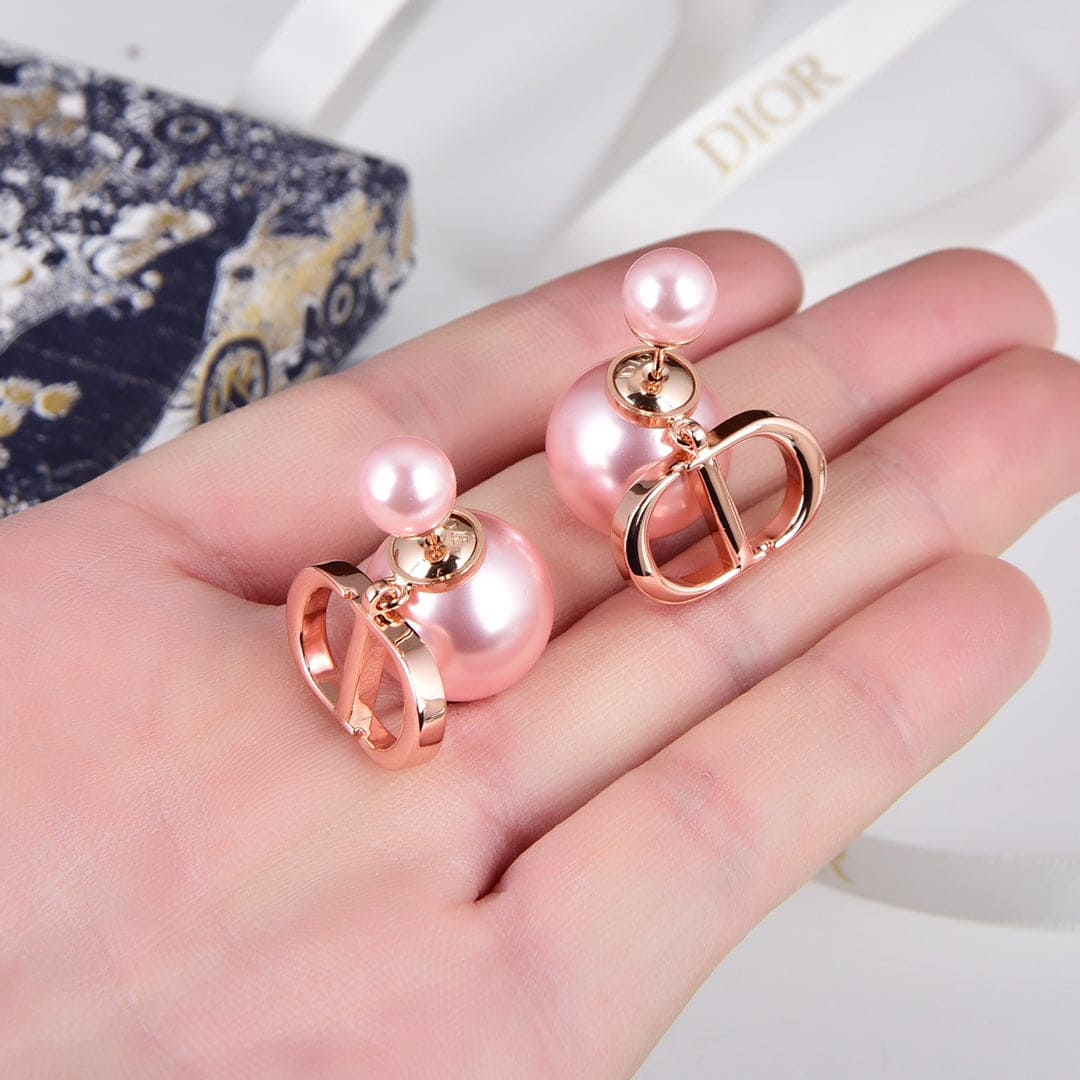 Tribales Pink Pearl 18K Gold Earrings