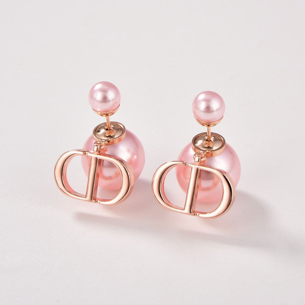 Tribales Pink Pearl 18K Gold Earrings