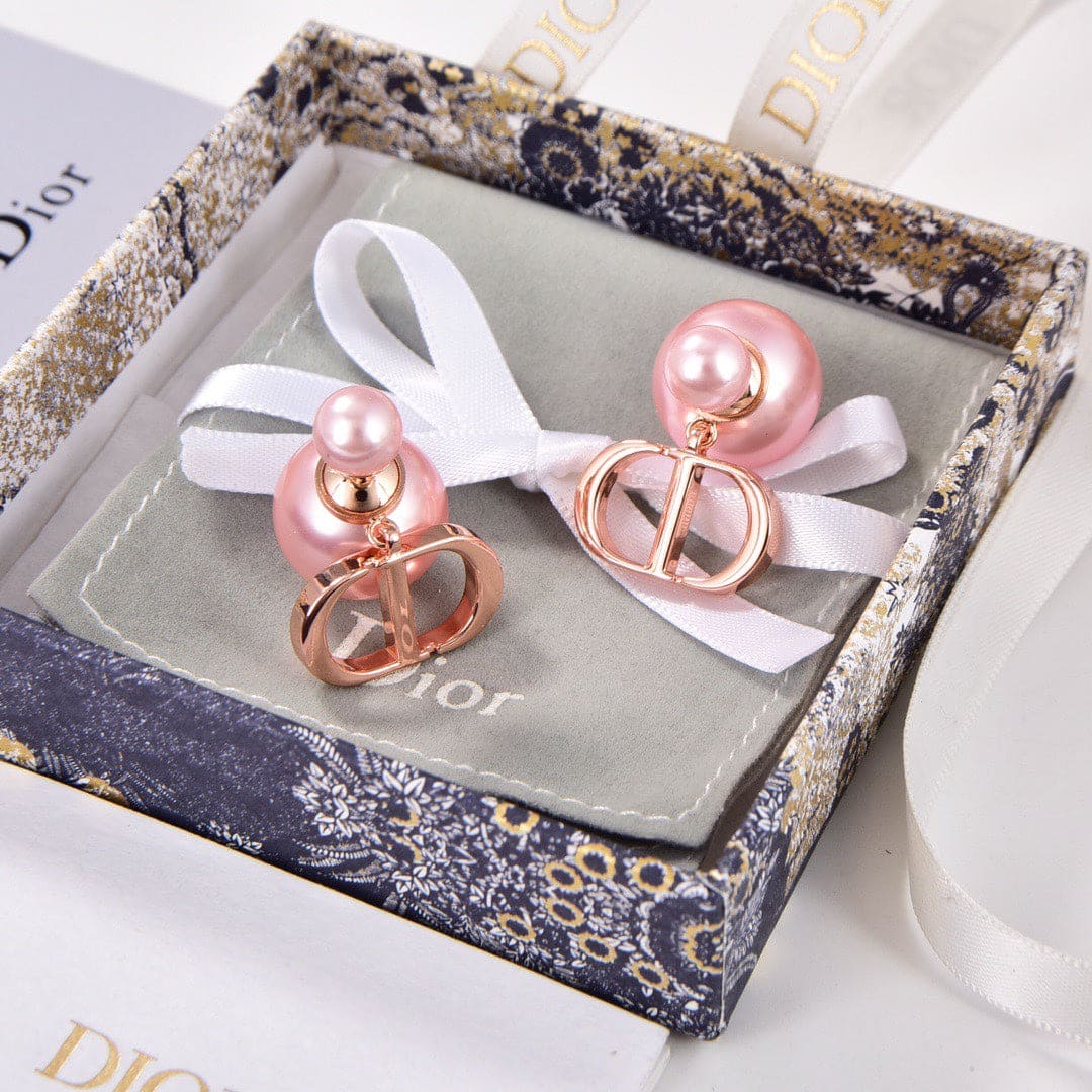 Tribales Pink Pearl 18K Gold Earrings