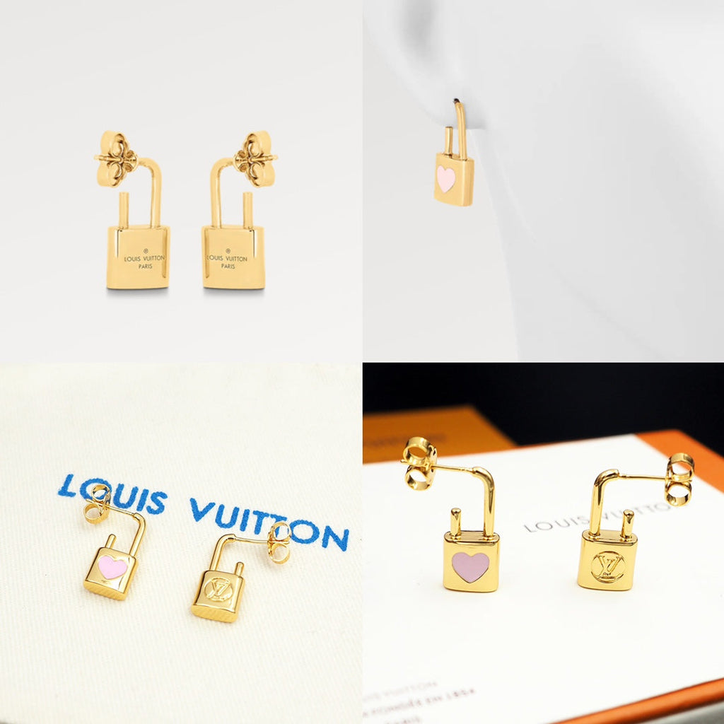 Louis Vuitton Cadenas 18K Gold Earrings