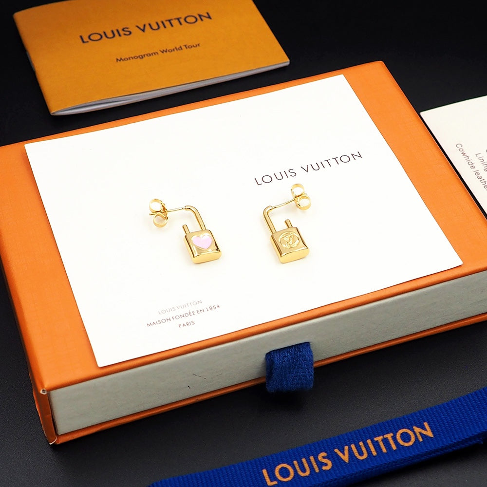 Louis Vuitton Cadenas 18K Gold Earrings