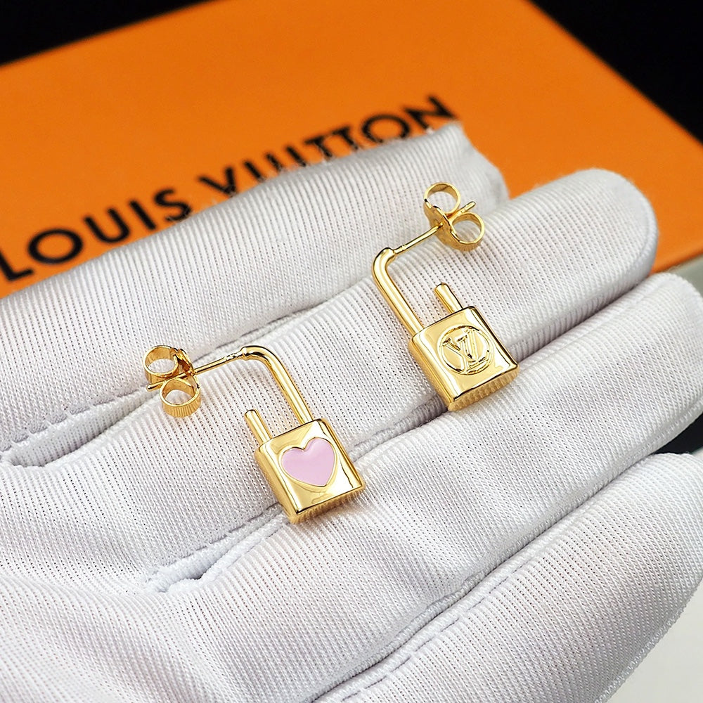 Louis Vuitton Cadenas 18K Gold Earrings