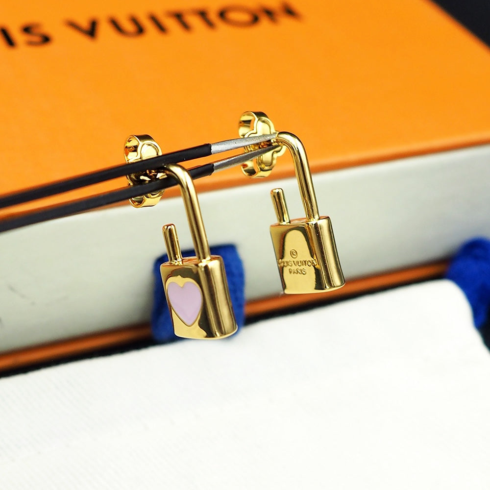 Louis Vuitton Cadenas 18K Gold Earrings