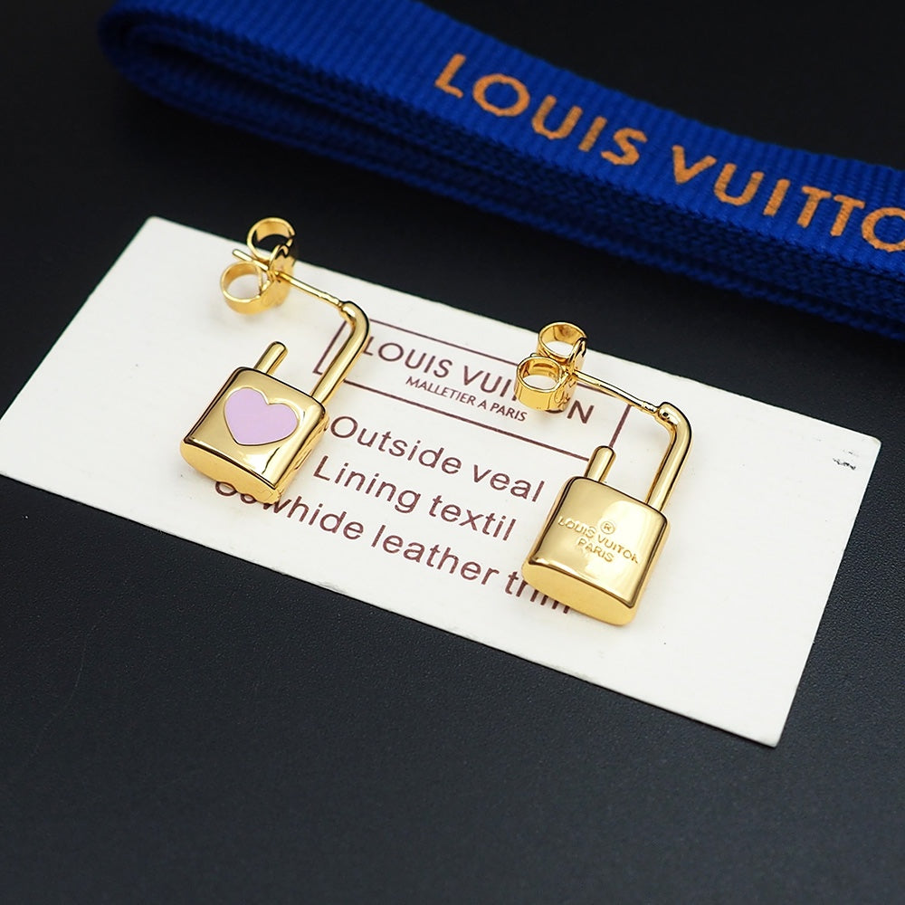 Louis Vuitton Cadenas 18K Gold Earrings