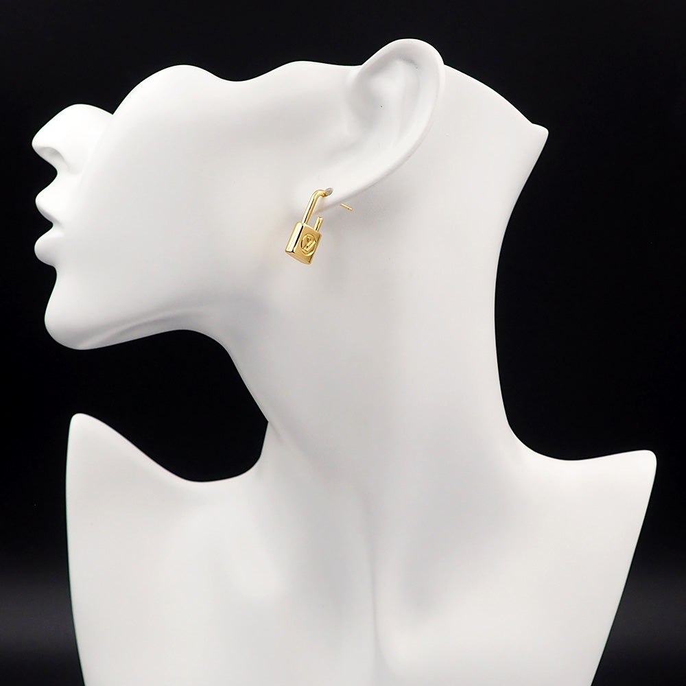 Louis Vuitton Cadenas 18K Gold Earrings