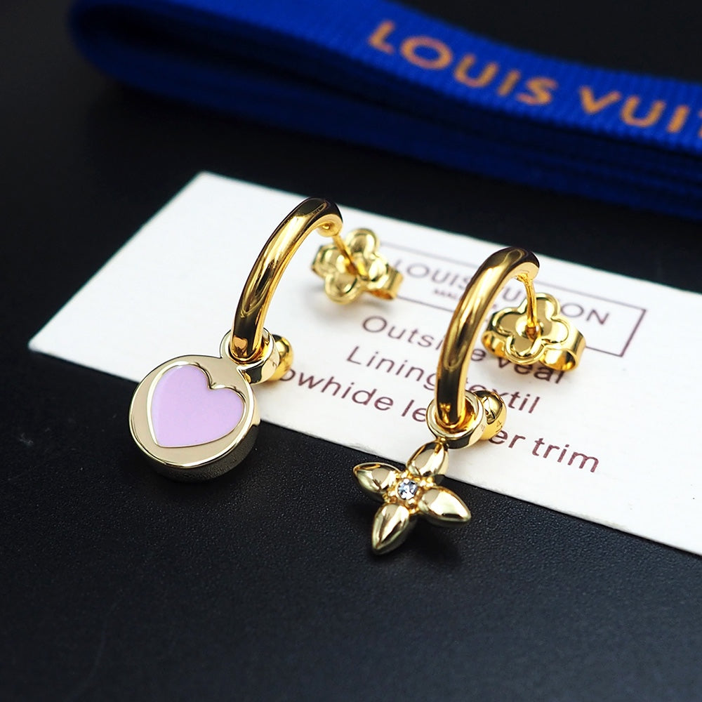 Louis Vuitton Iconic Heart 18K Gold Earrings