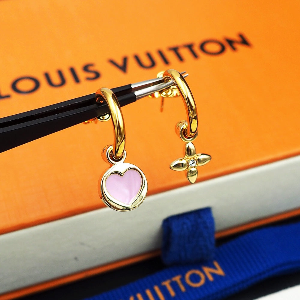 Louis Vuitton Iconic Heart 18K Gold Earrings