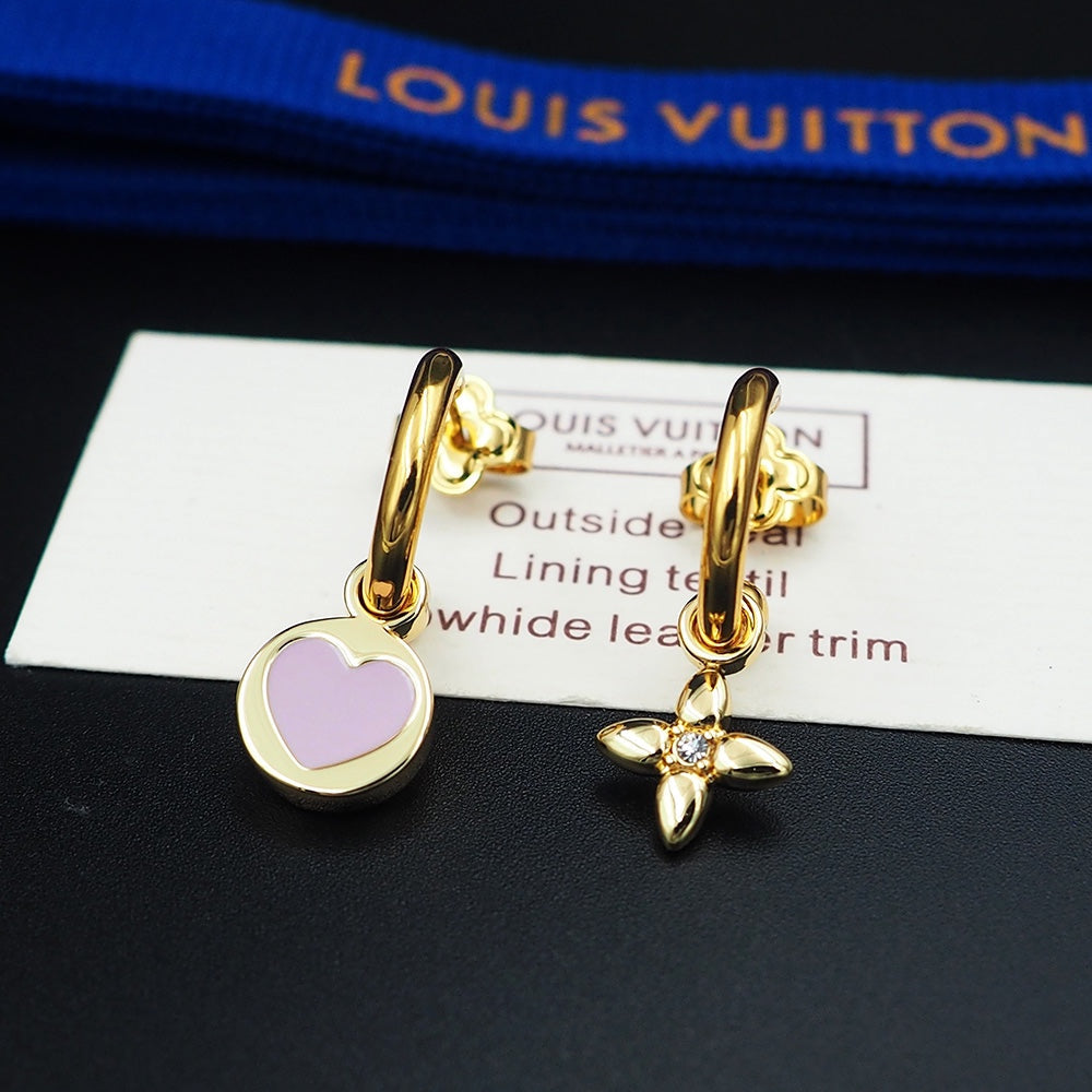 Louis Vuitton Iconic Heart 18K Gold Earrings