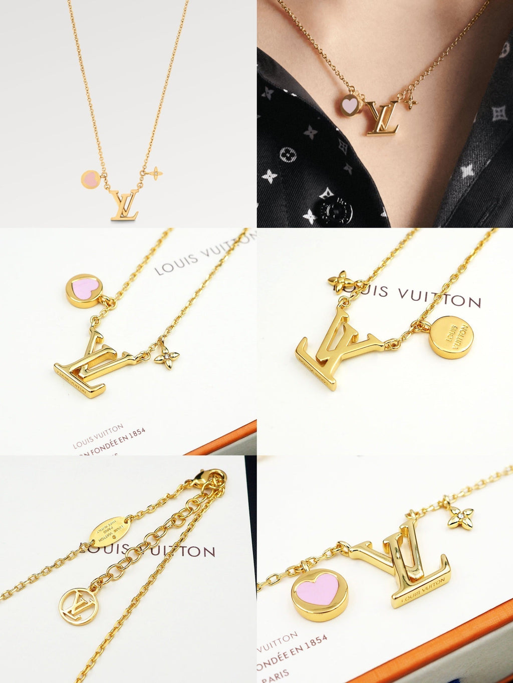 Louis Vuitton Iconic Heart 18K Gold Necklace
