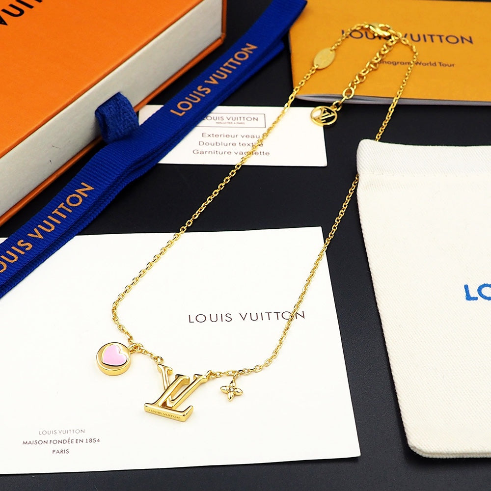 Louis Vuitton Iconic Heart 18K Gold Necklace
