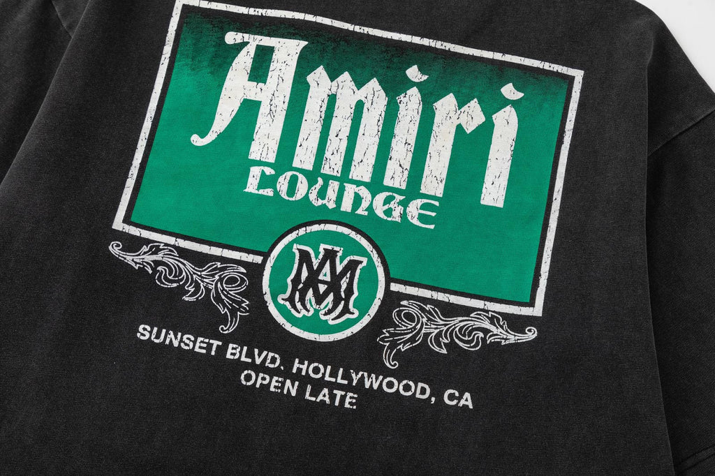AMIRI Lounge Crystal Embellished Cotton Graphic T-Shirt