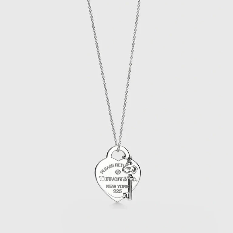 Tiffany Return to Heart & Key 18K Gold Necklace