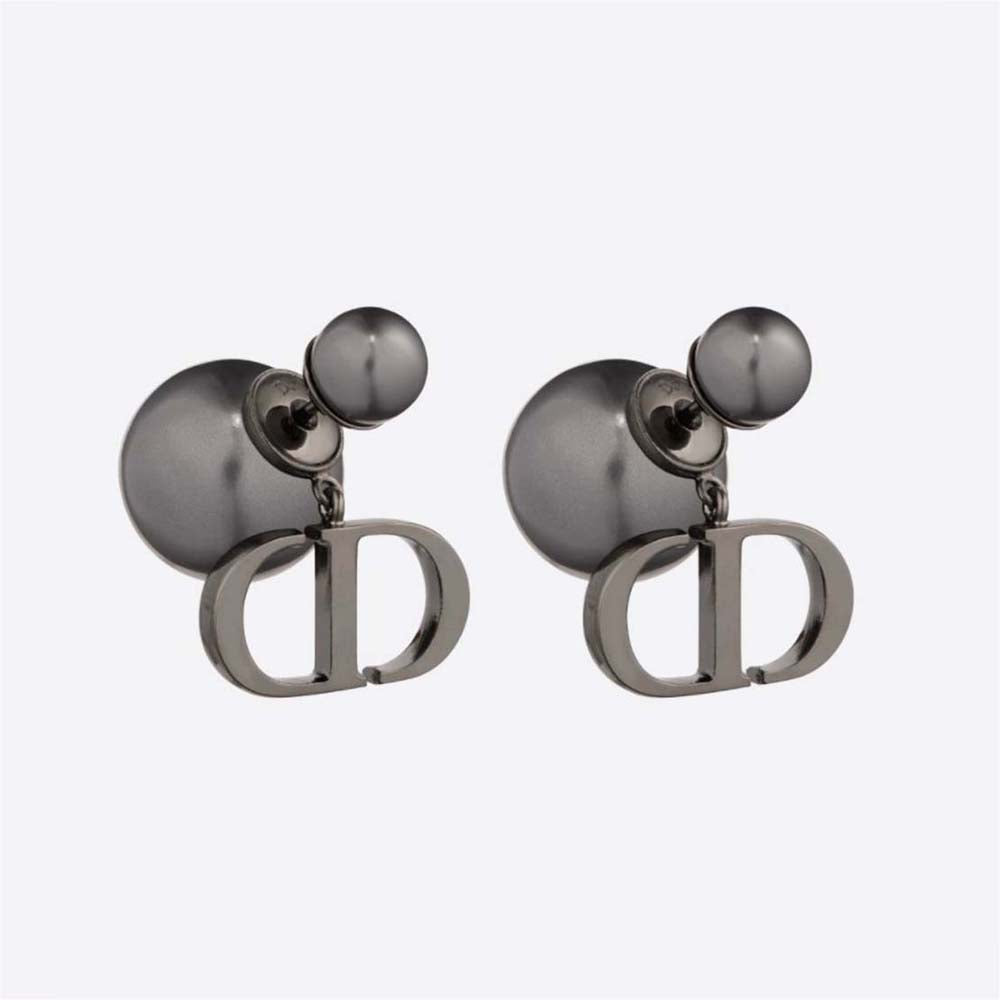 Dior Tribales Grey Pearl 18K Gold Earrings