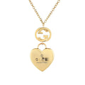 Gucci Double Heart Pendant 18K Gold Necklace